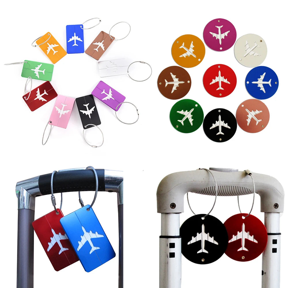 Luggage&Bags Travel Accessories 2024 Fashion Cute Novelty Rubber Funky Aluminium Label Straps Suitcase Luggage Tag Drop Shipping