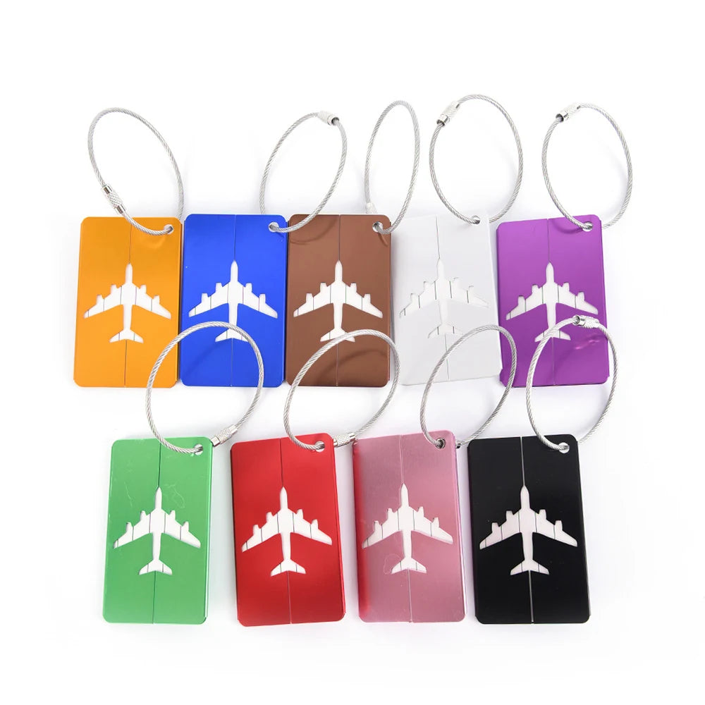 Luggage&Bags Travel Accessories 2024 Fashion Cute Novelty Rubber Funky Aluminium Label Straps Suitcase Luggage Tag Drop Shipping